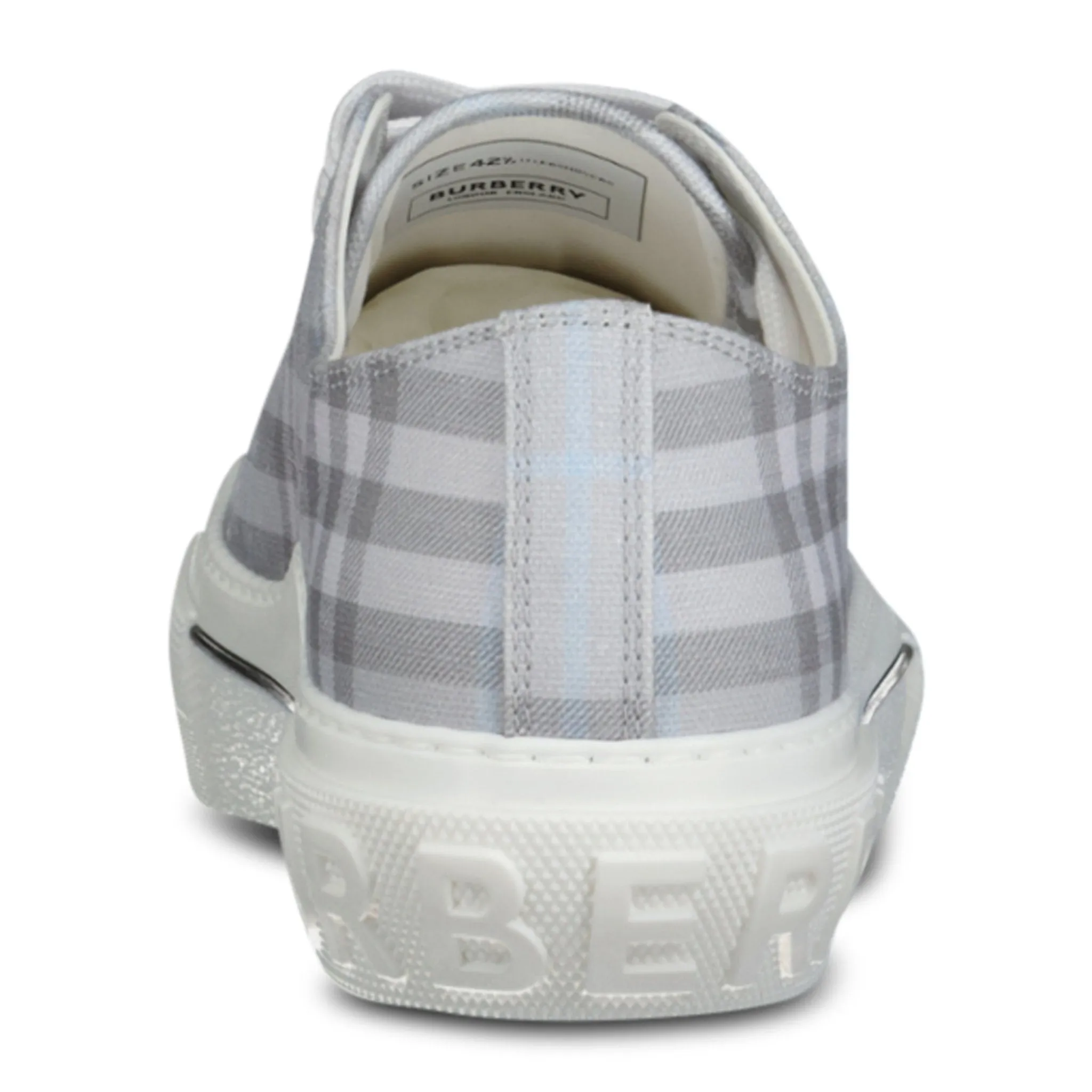 Burberry check trainers grey