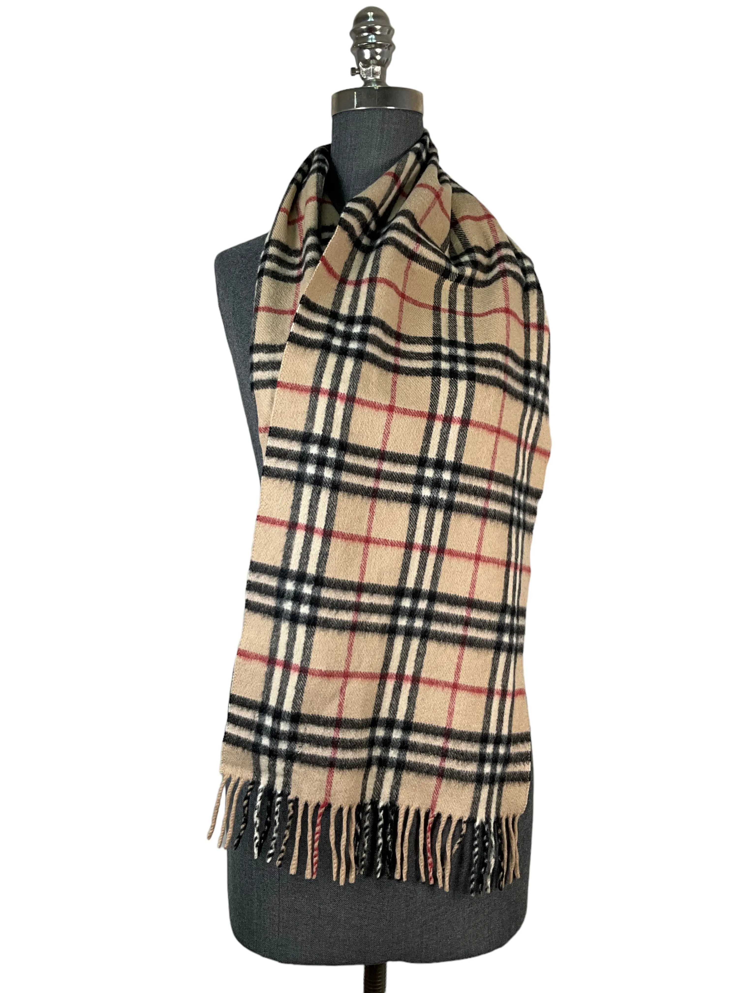 Burberry Checked Fringe Scarf