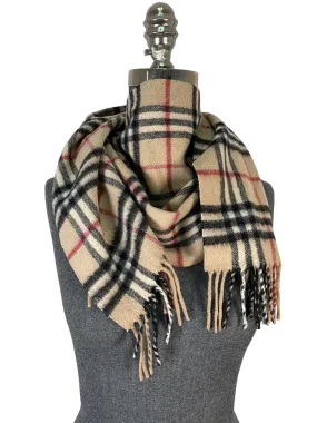 Burberry Checked Fringe Scarf