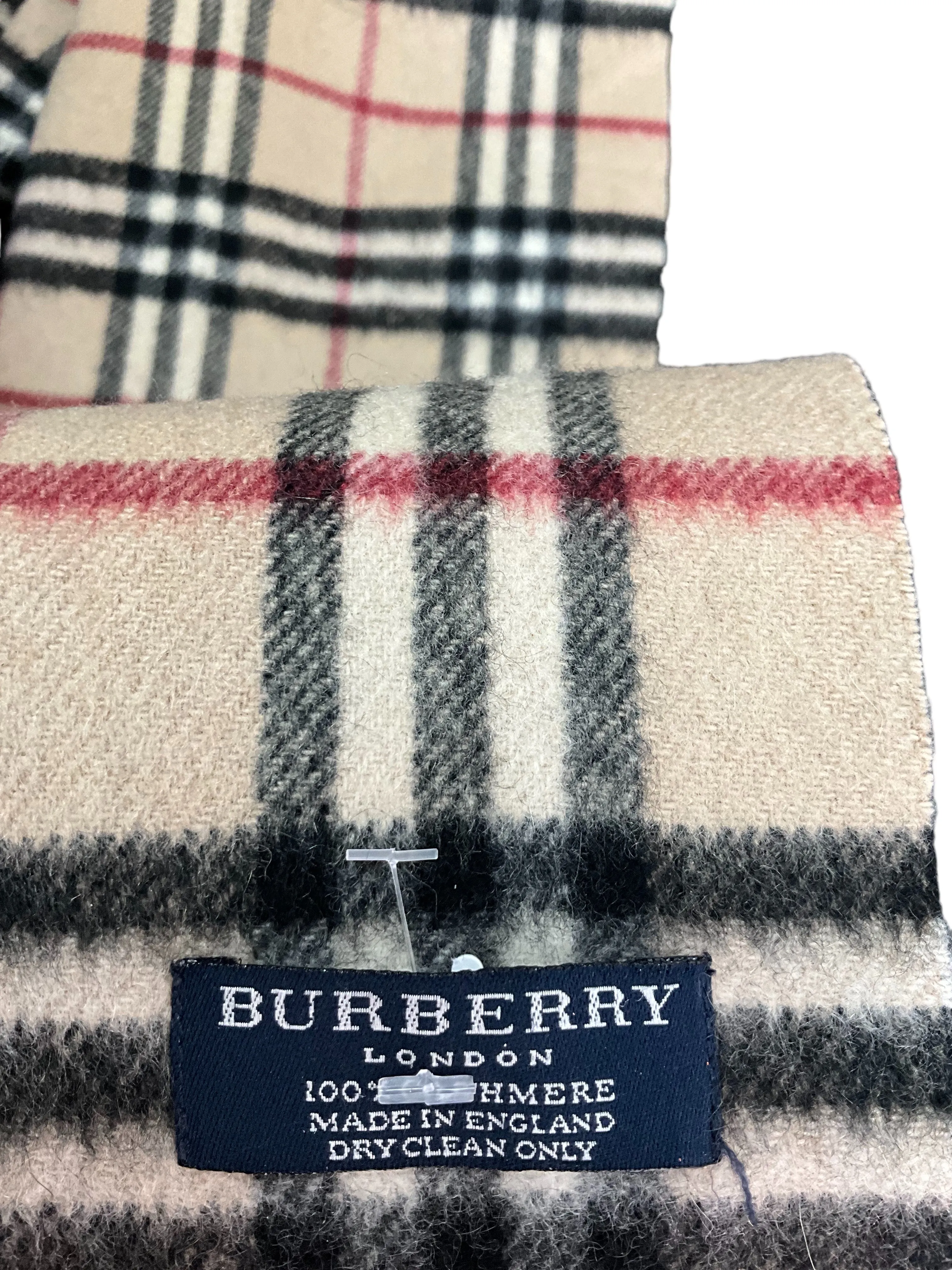 Burberry Checked Fringe Scarf