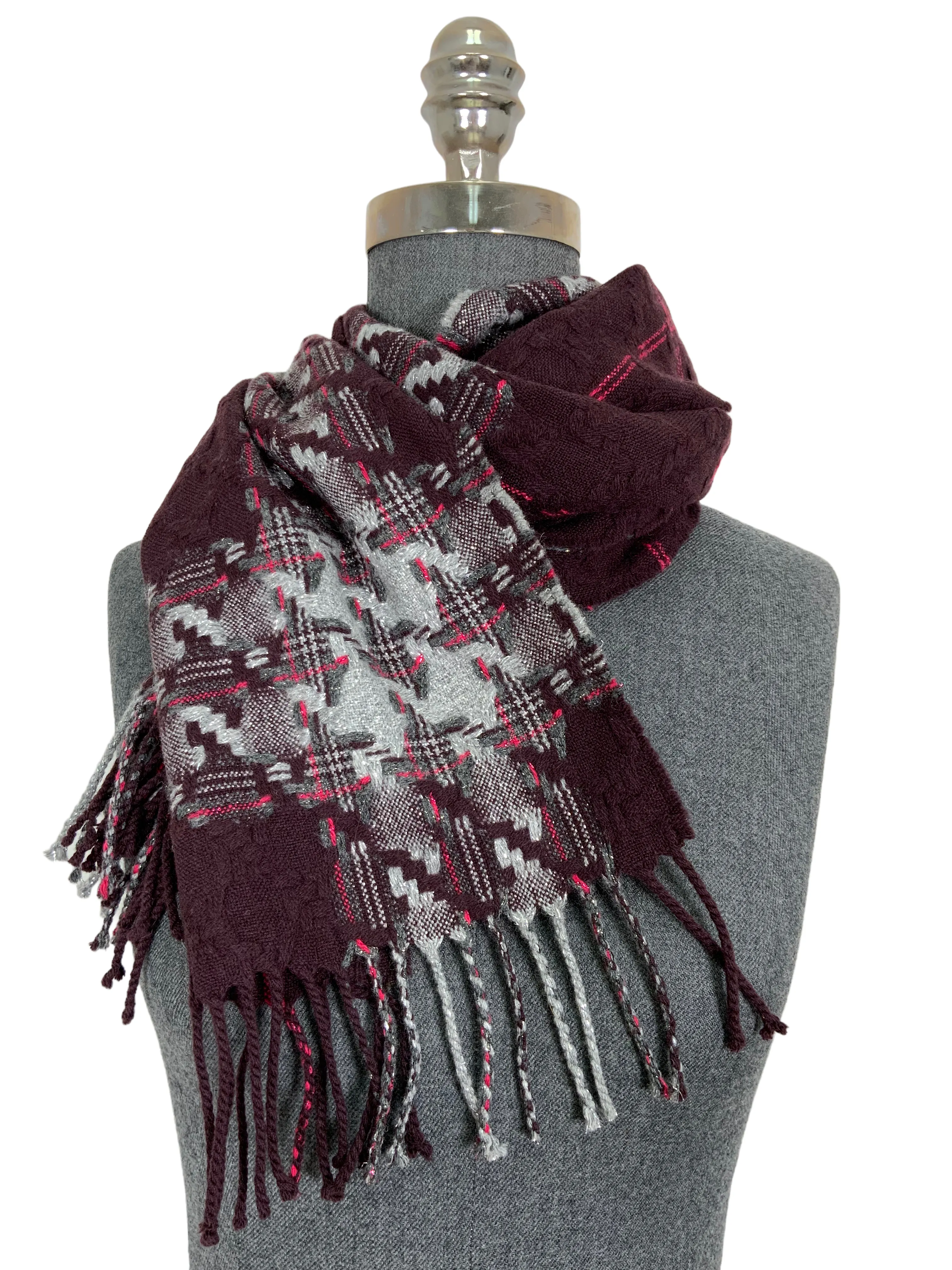 Burberry Checkered Plaid Wool Scarf - Shop Now