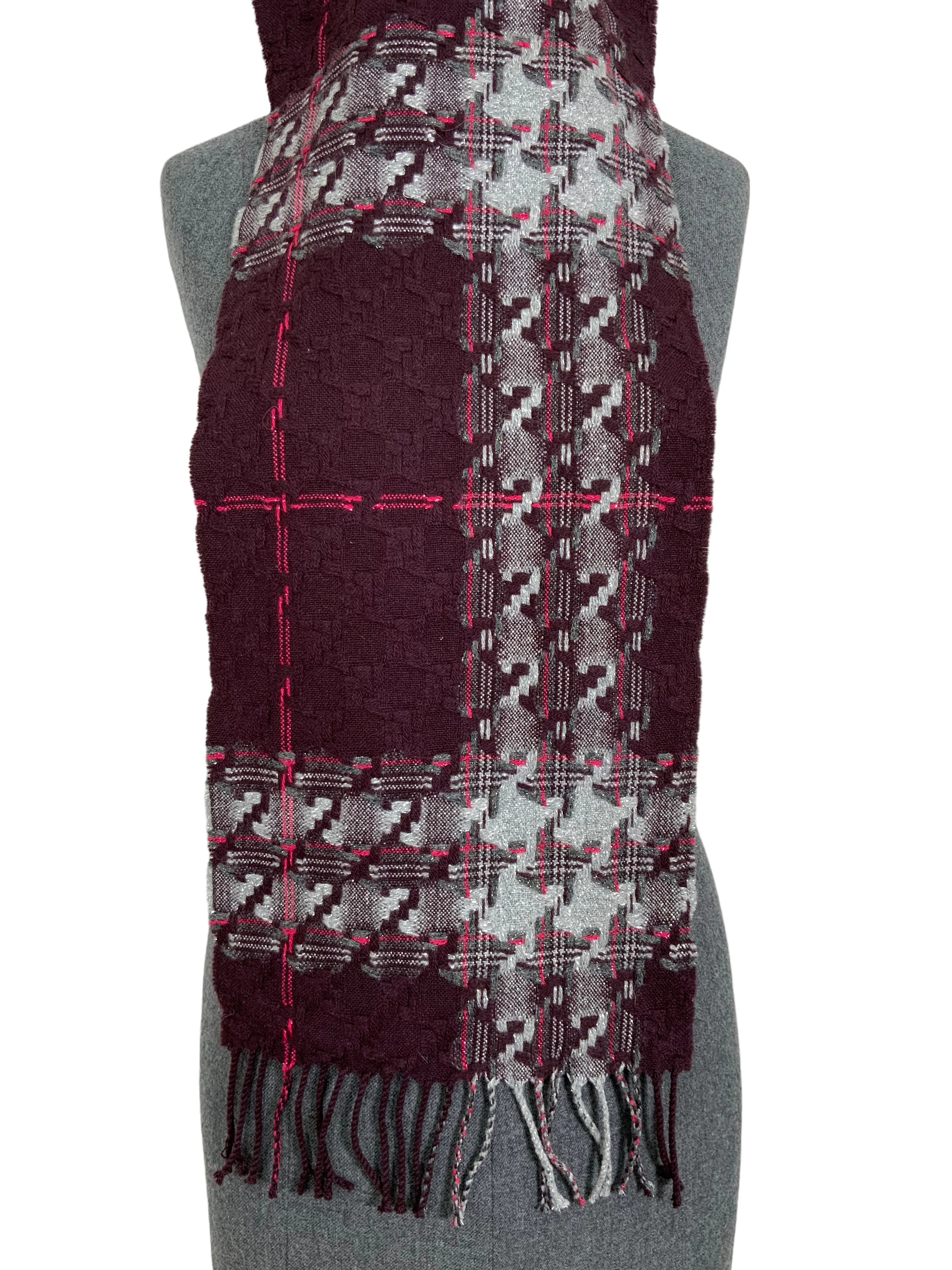 Burberry Checkered Plaid Wool Scarf - Shop Now