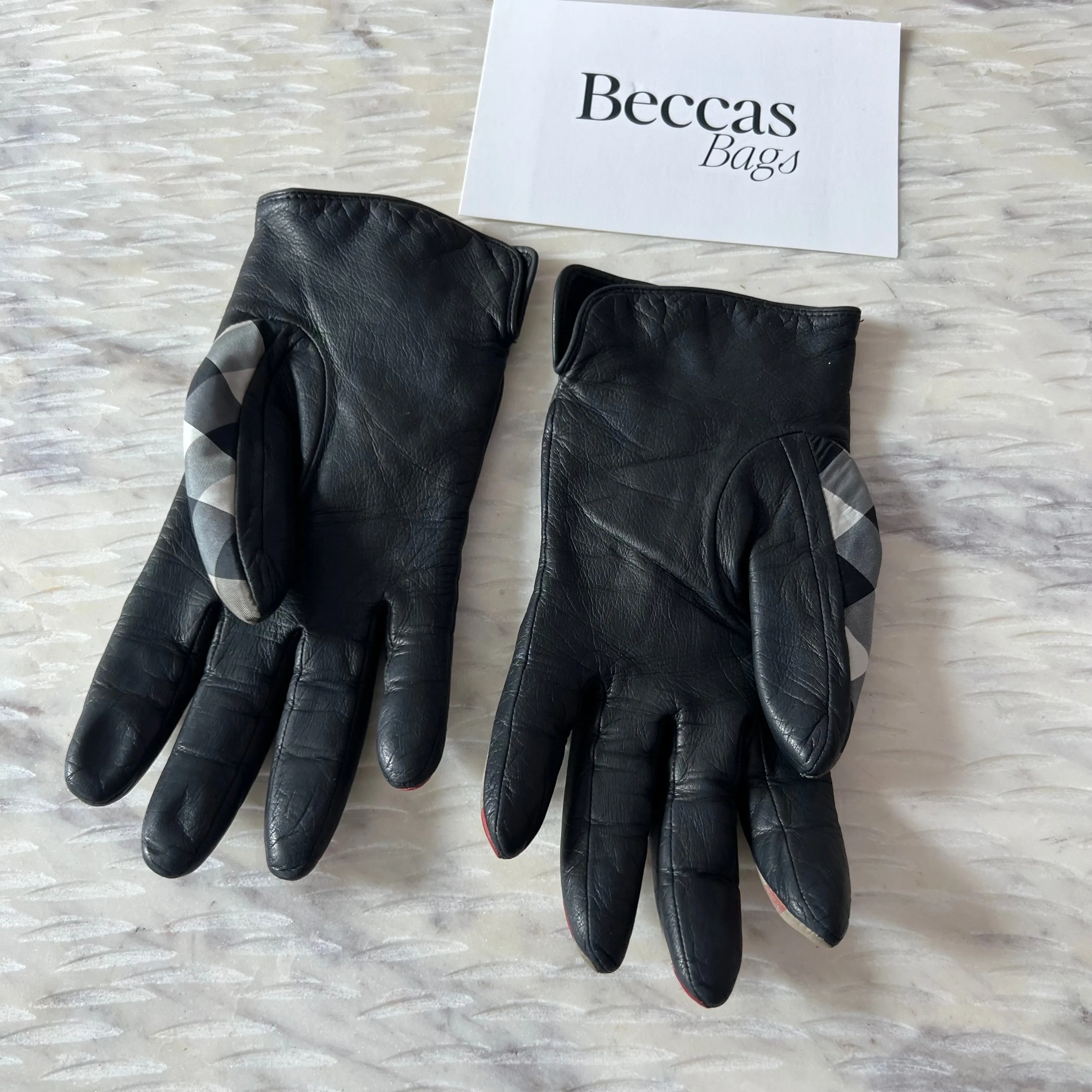 Burberry Leather Gloves - Shop Now