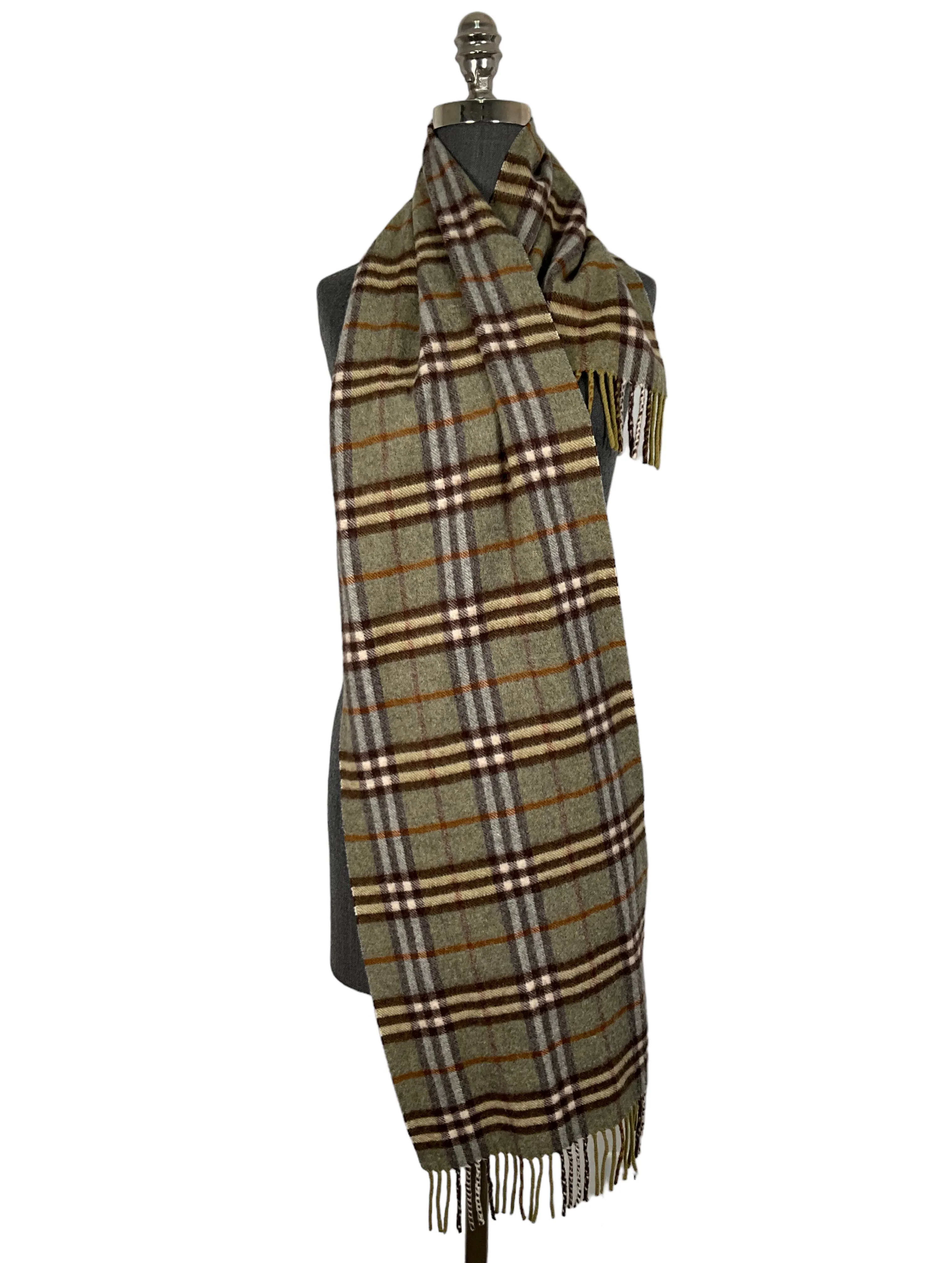 Burberry Olive Cashmere Scarf can be rewritten as Olive Cashmere Scarf by Burberry.