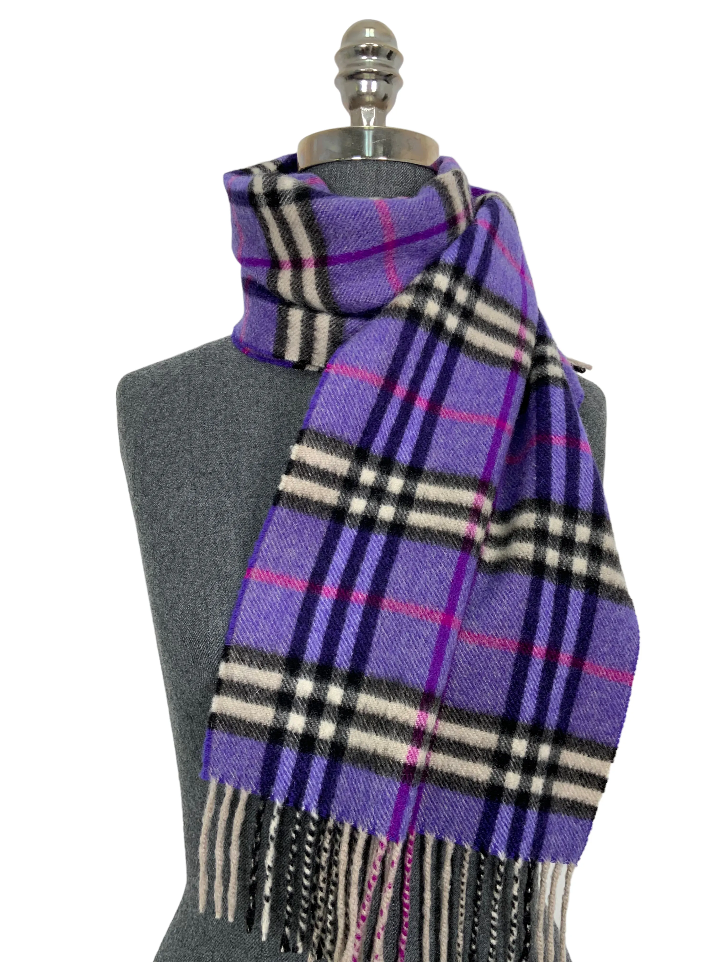 Burberry Plaid Cashmere Scarf - Fringed