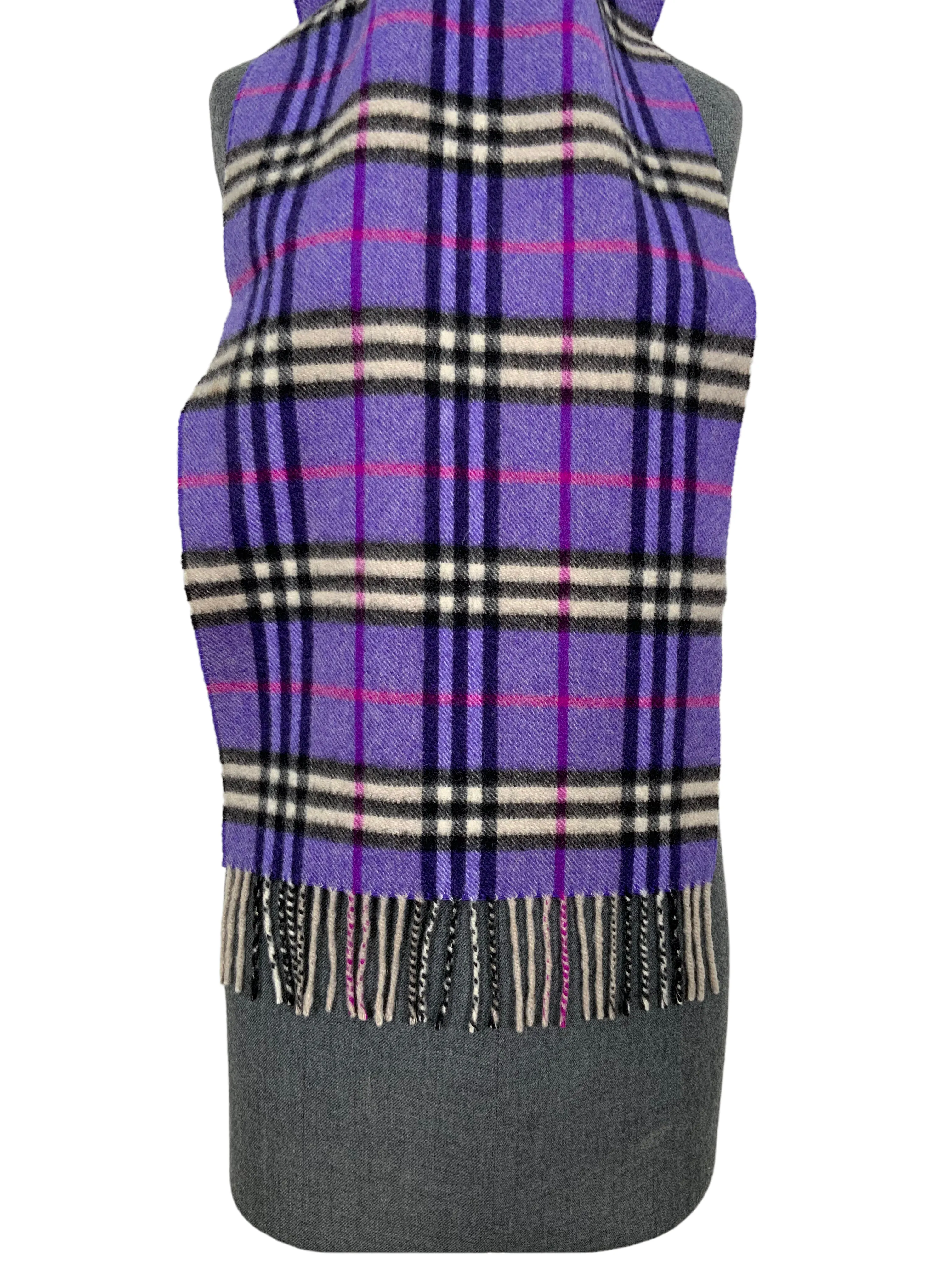 Burberry Plaid Cashmere Scarf - Fringed