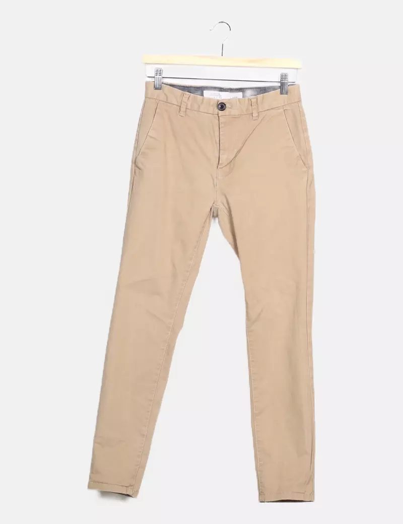 Burton Pantalón chino beige skinny