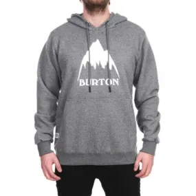 BUZO BURTON MTN PULLOVER HOODIE GRIS CON LOGO BLANCO