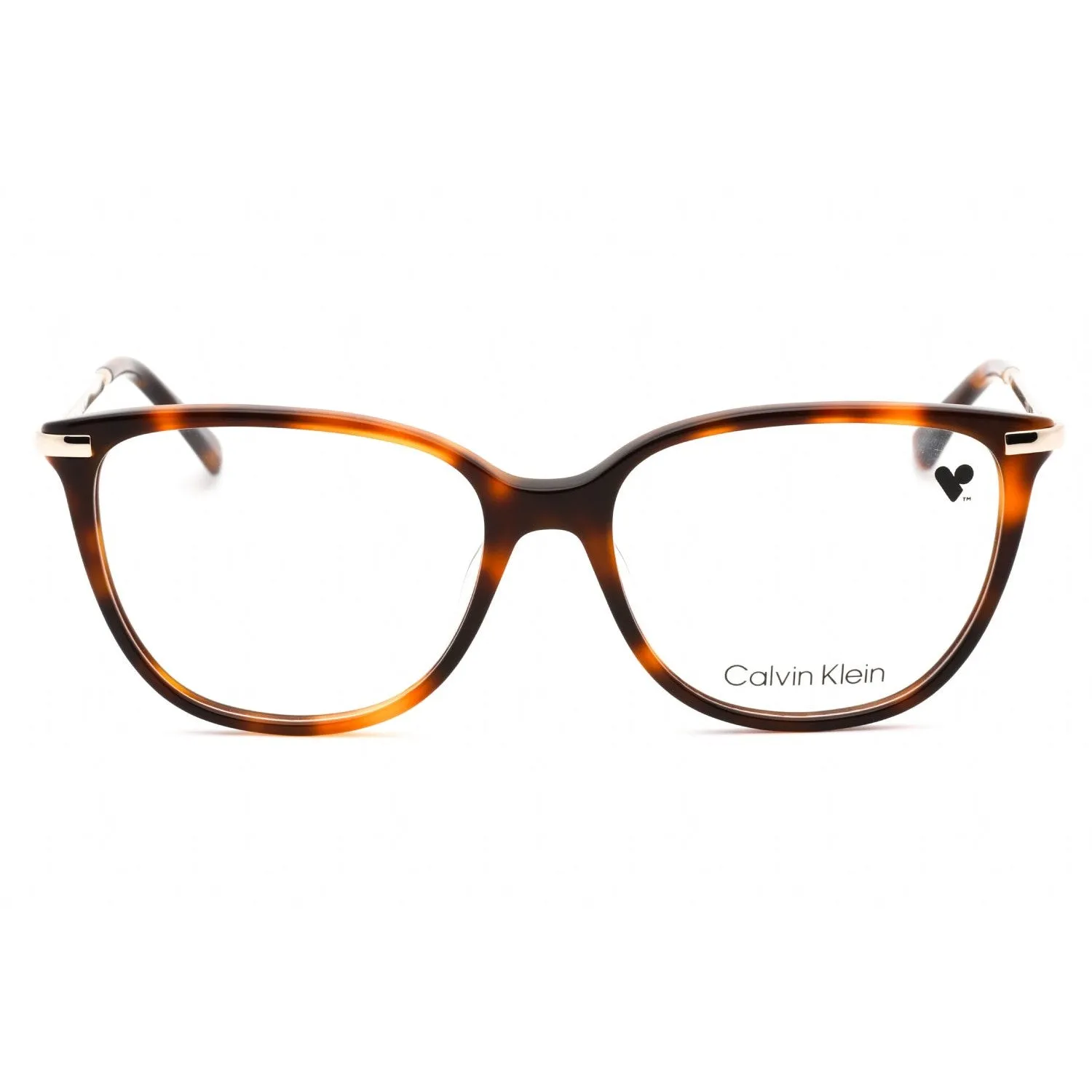 Calvin Klein CK22500 Eyeglasses in Brown Havana with Clear Demo Lens