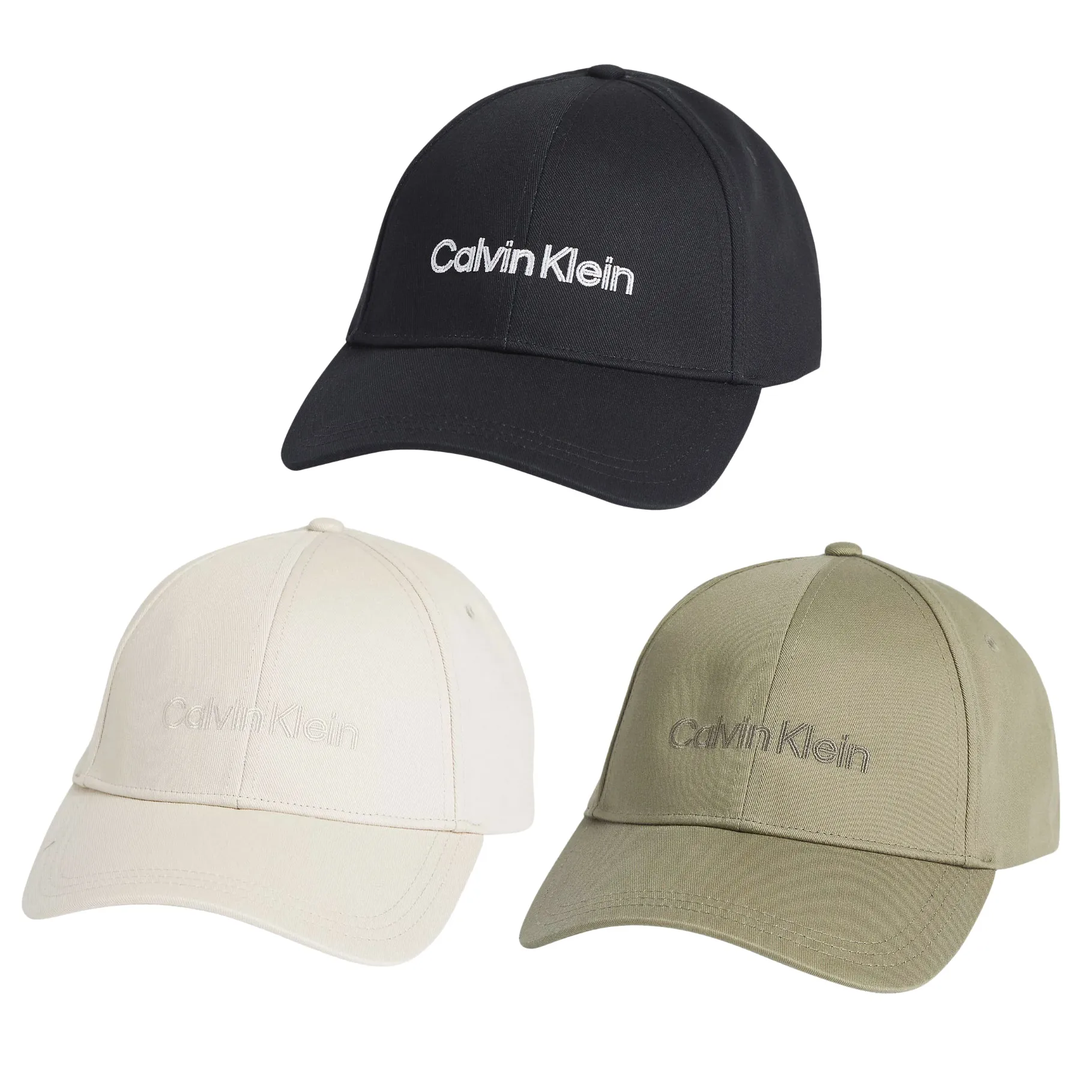 Calvin Klein Men's Embroidered Baseball Cap with Double Line Design