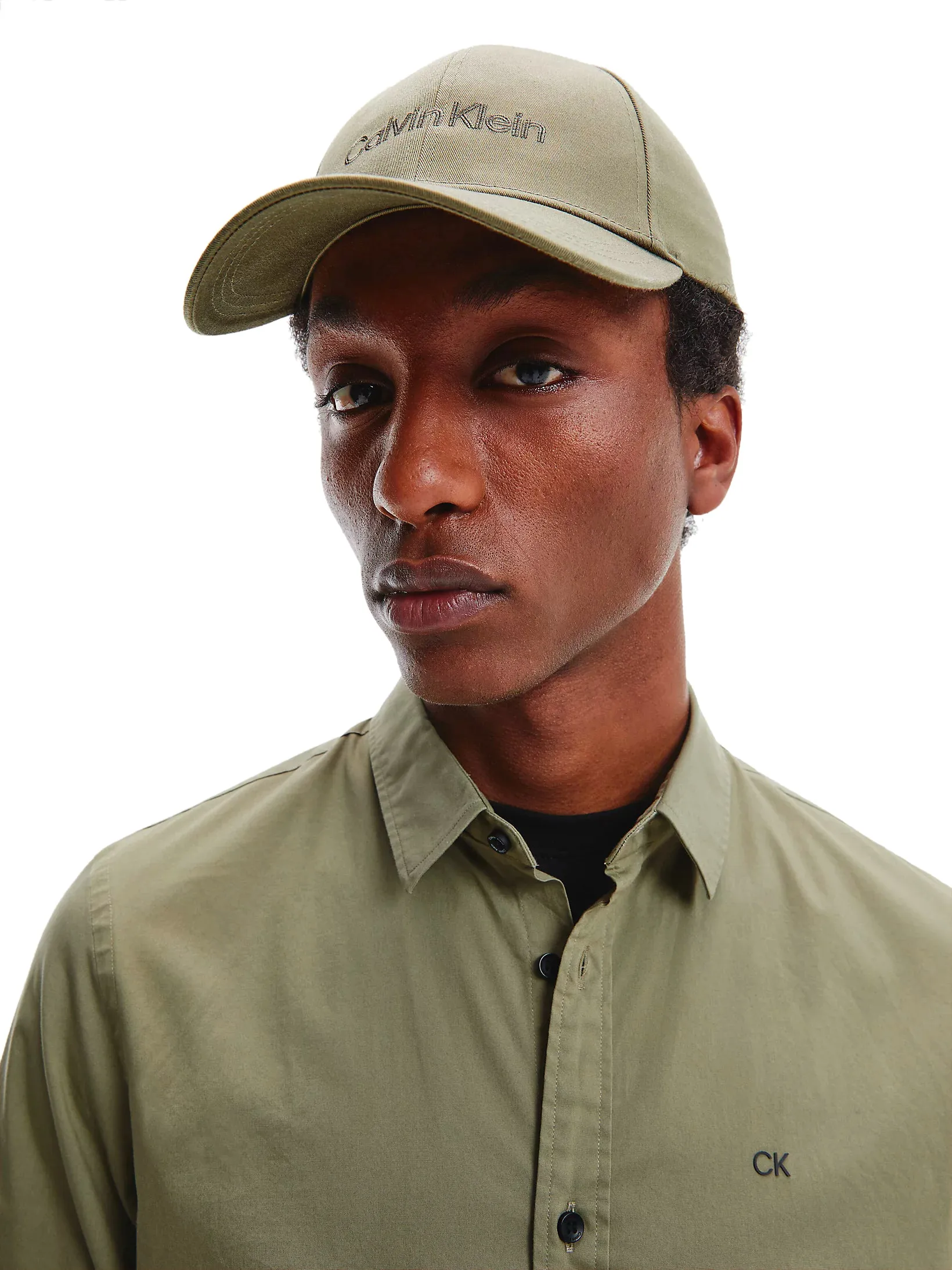 Calvin Klein Men's Embroidered Baseball Cap with Double Line Design