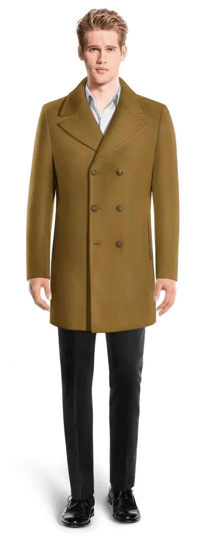 Camel Double breasted overcoat