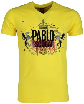 Camisetas - Pablo Escobar Crime Boss - Amarillo