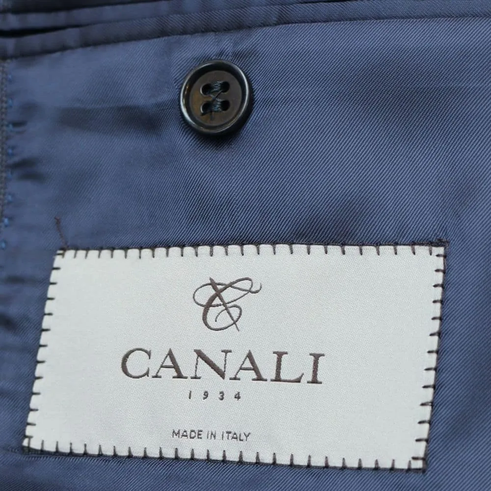 CANALI NAVY WOOL AND CASHMERE OVERCOAT | Menswear Online