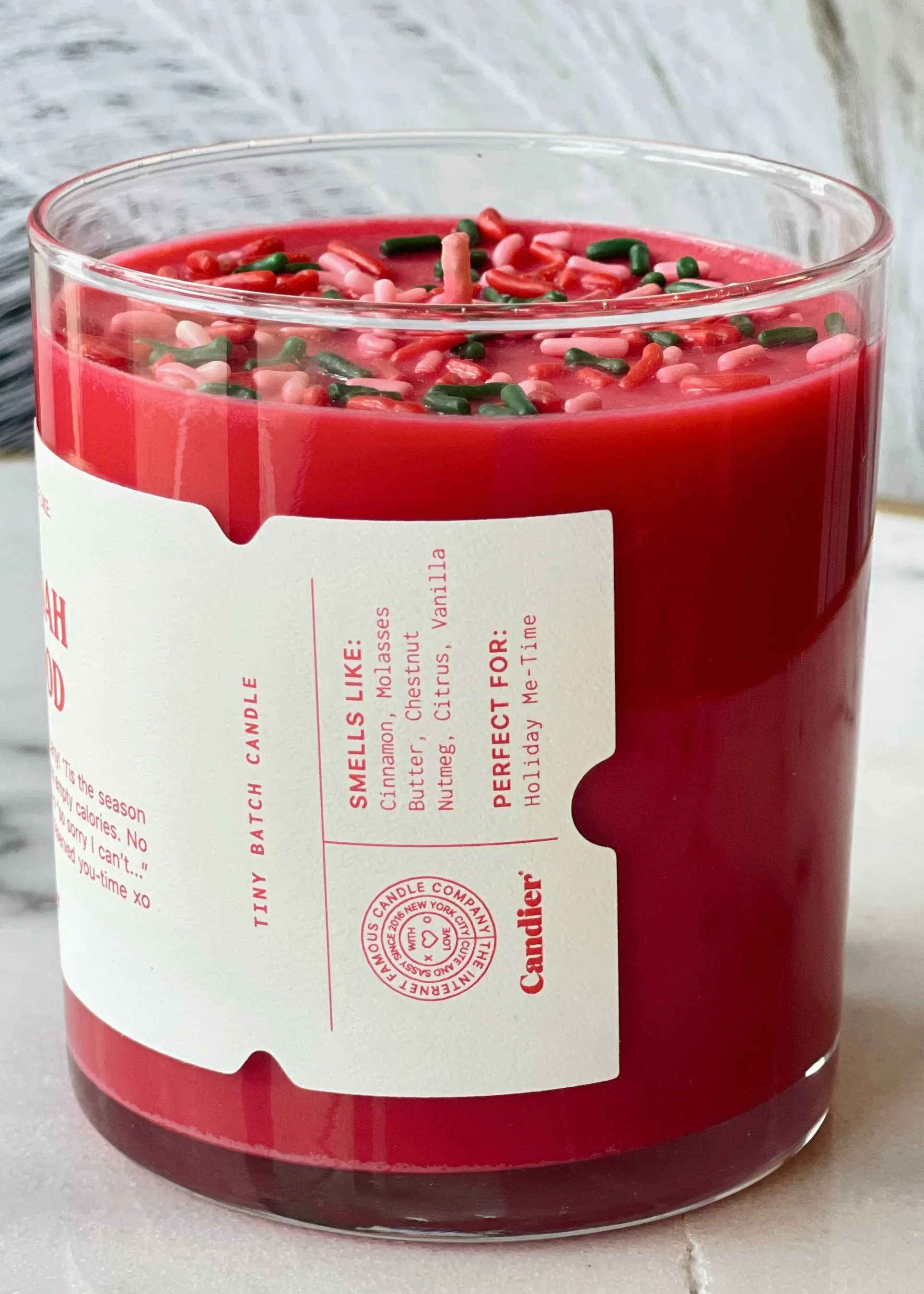 Candier Christmas Candle | Feliz Nah Im Good