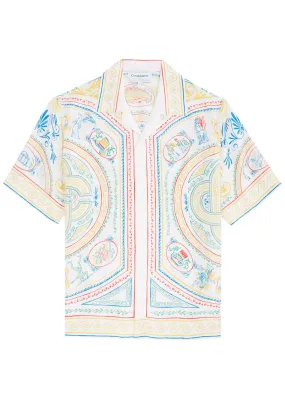 CASABLANCA Crayon Vase printed silk-satin shirt -                         -                     -                