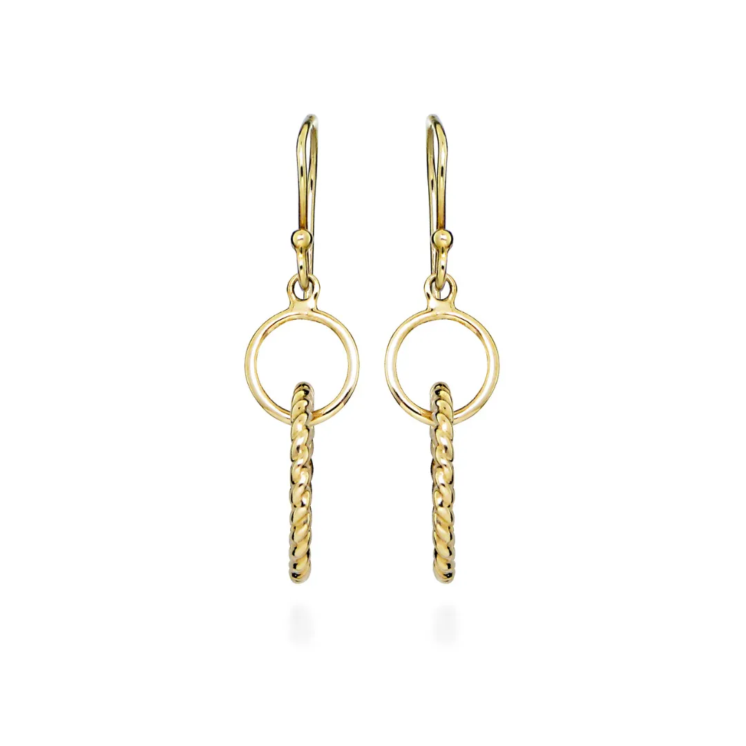 Casablanca Golden Rope Drop Earrings