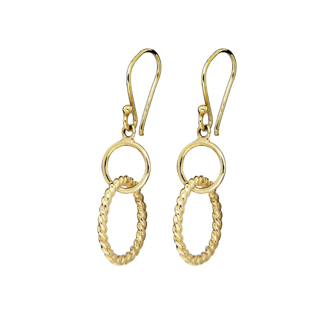 Casablanca Golden Rope Drop Earrings