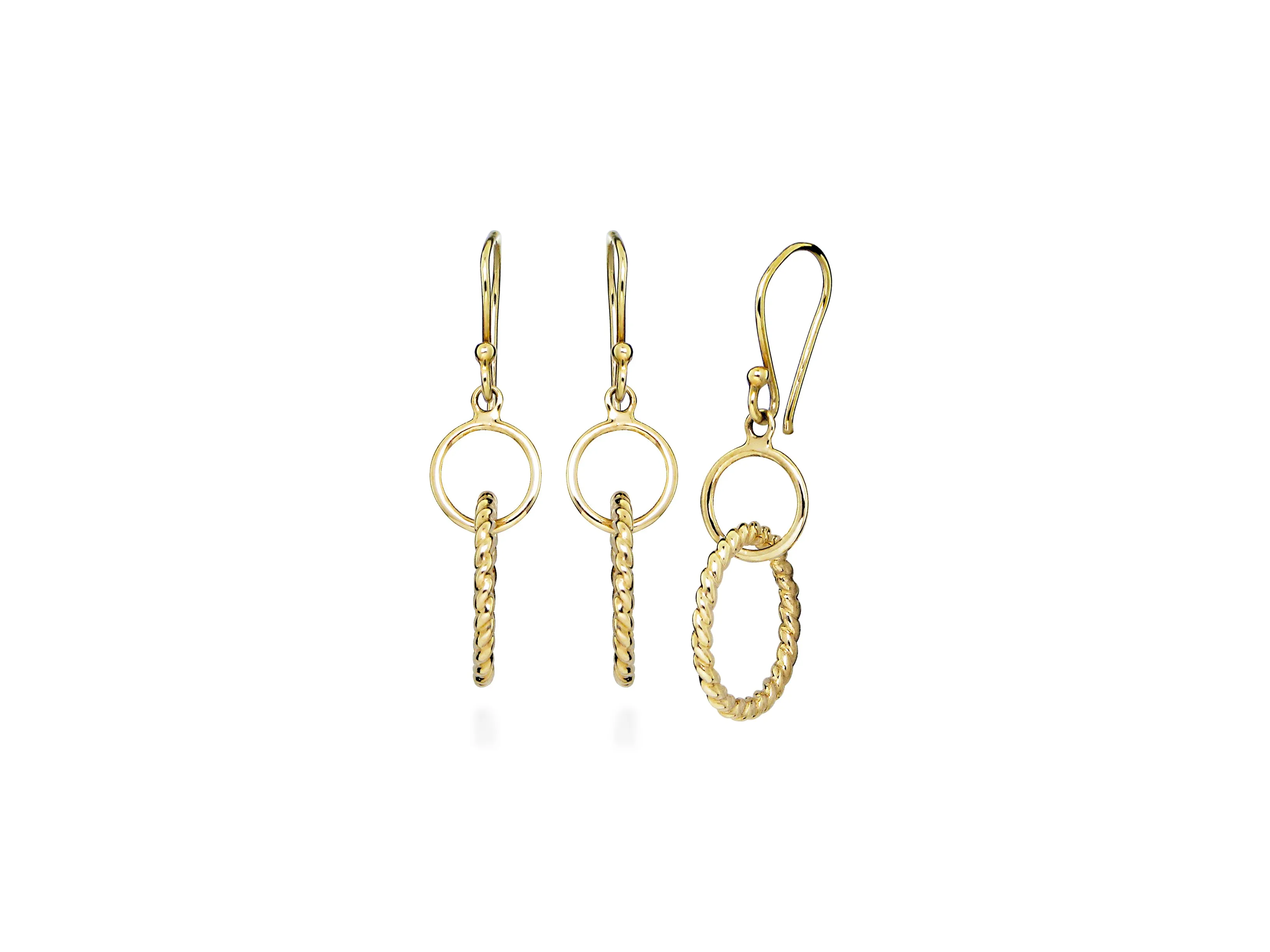 Casablanca Golden Rope Drop Earrings