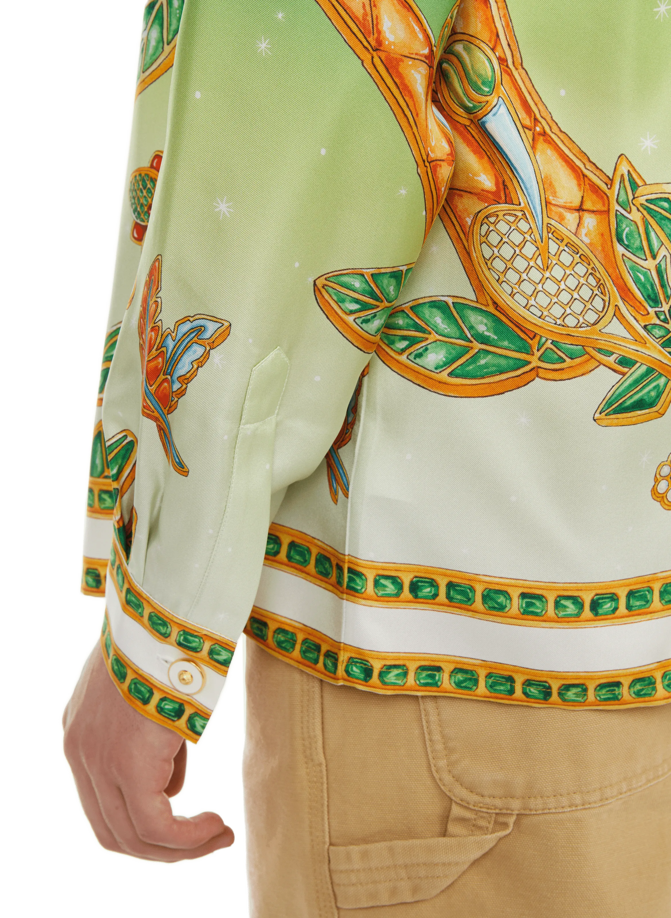 CASABLANCA PARIS  Printed silk shirt  - Green