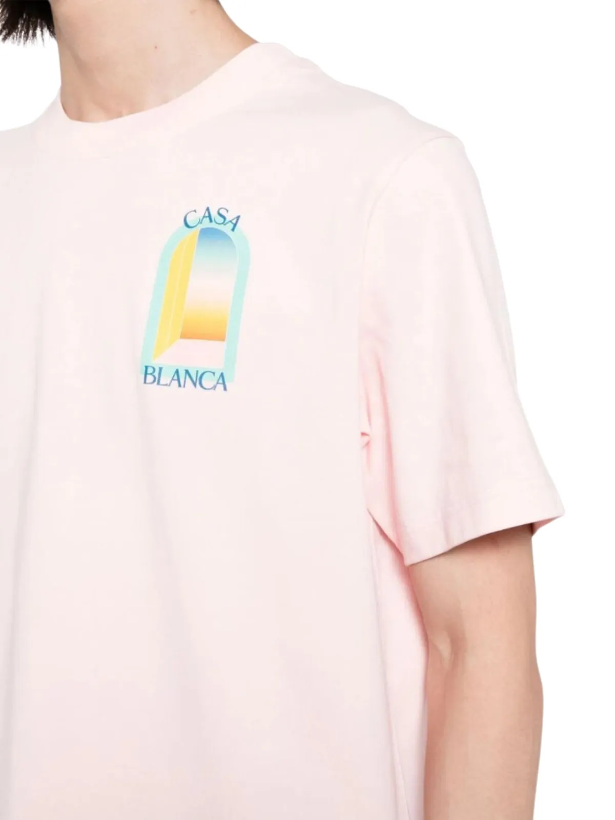 Casablanca T-Shirt L'arc Colore Printed Pale Pink