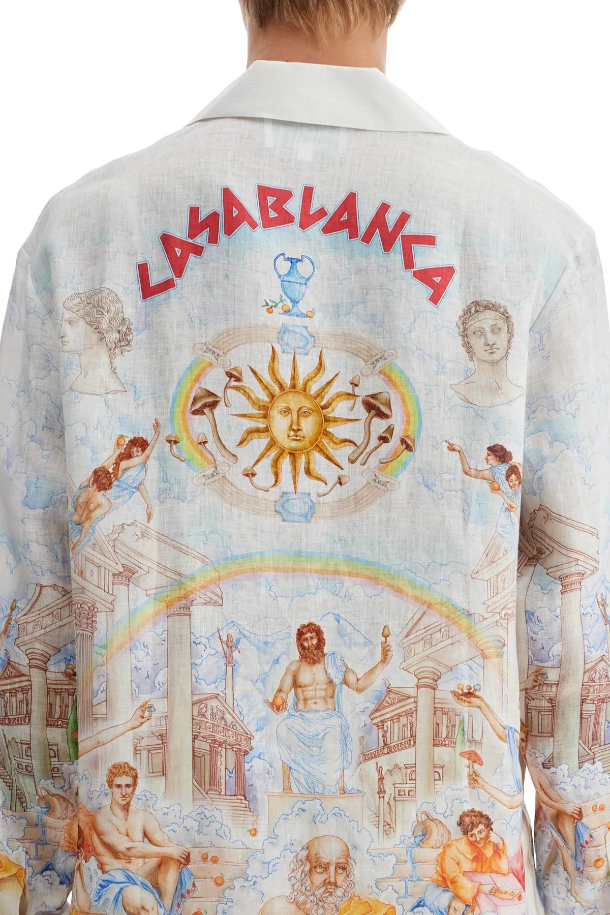 CASABLANCA Temple Knowledge Linen Shirt