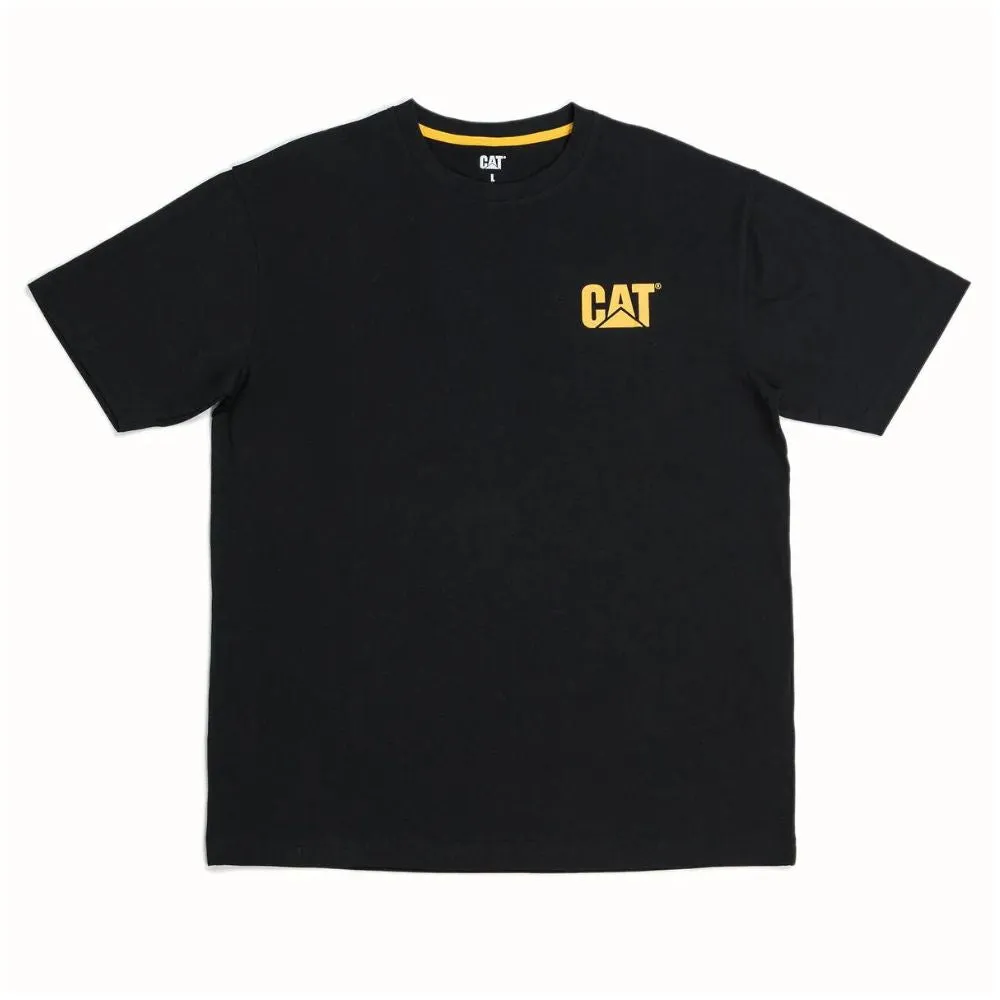 CAT Work T-Shirt - Black, Short Sleeve, with Logo