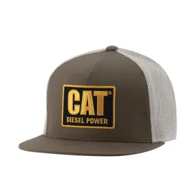 Caterpillar Diesel Power Flat Bill Cap, Dark Earth - Buy Online Now