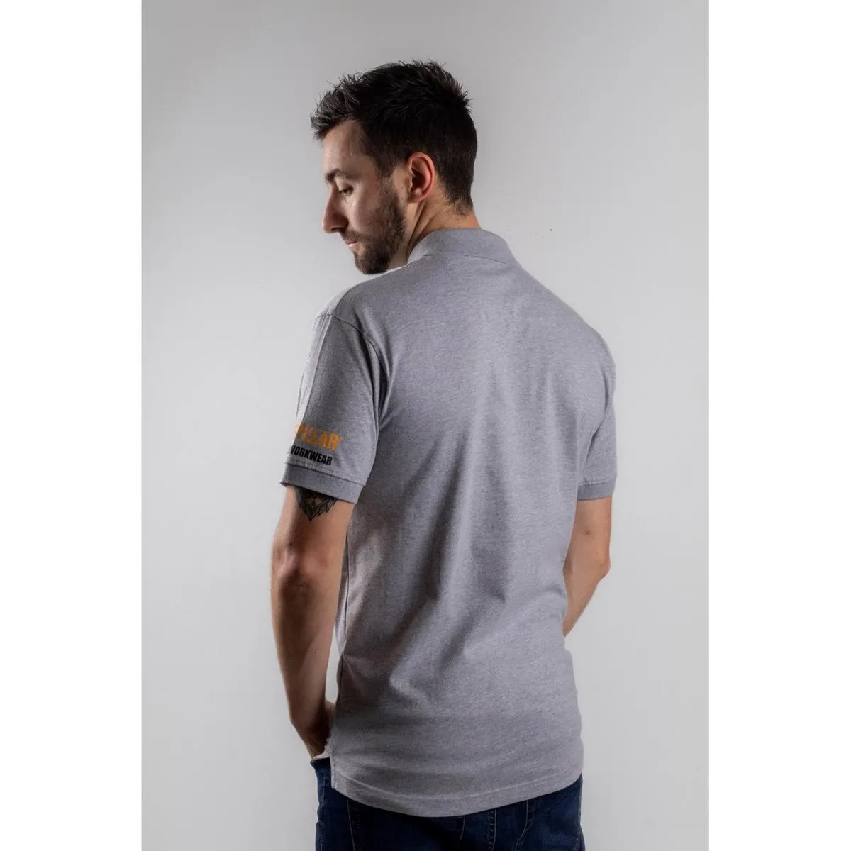 Caterpillar Essentials Polo Heather Grey