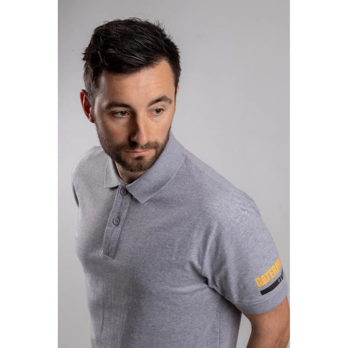 Caterpillar Essentials Polo Heather Grey