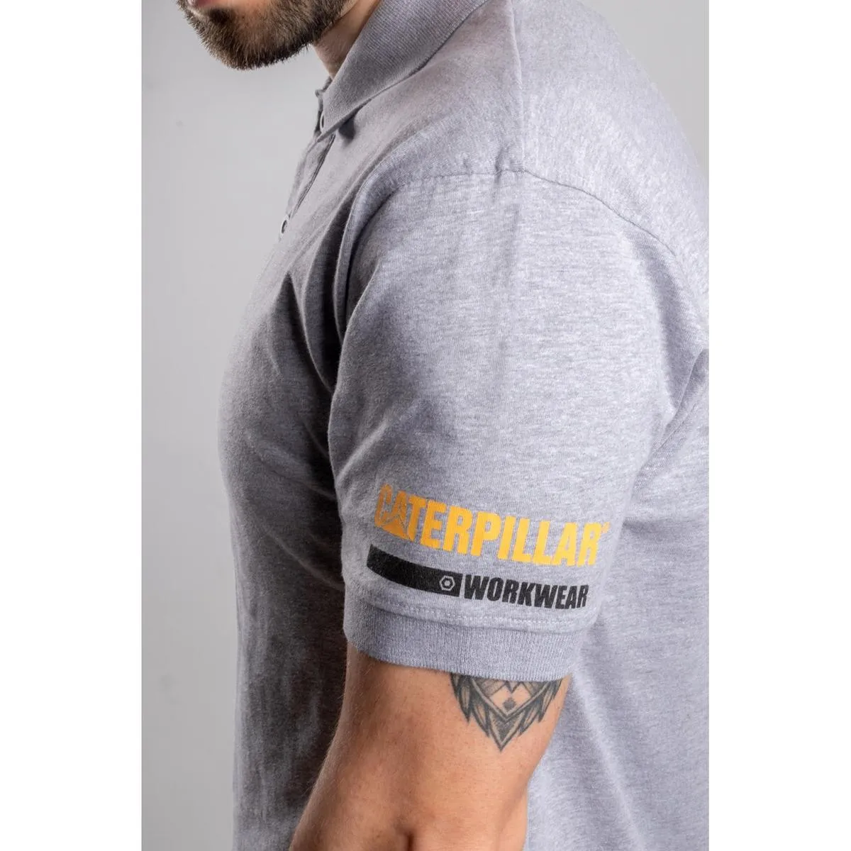 Caterpillar Essentials Polo Heather Grey