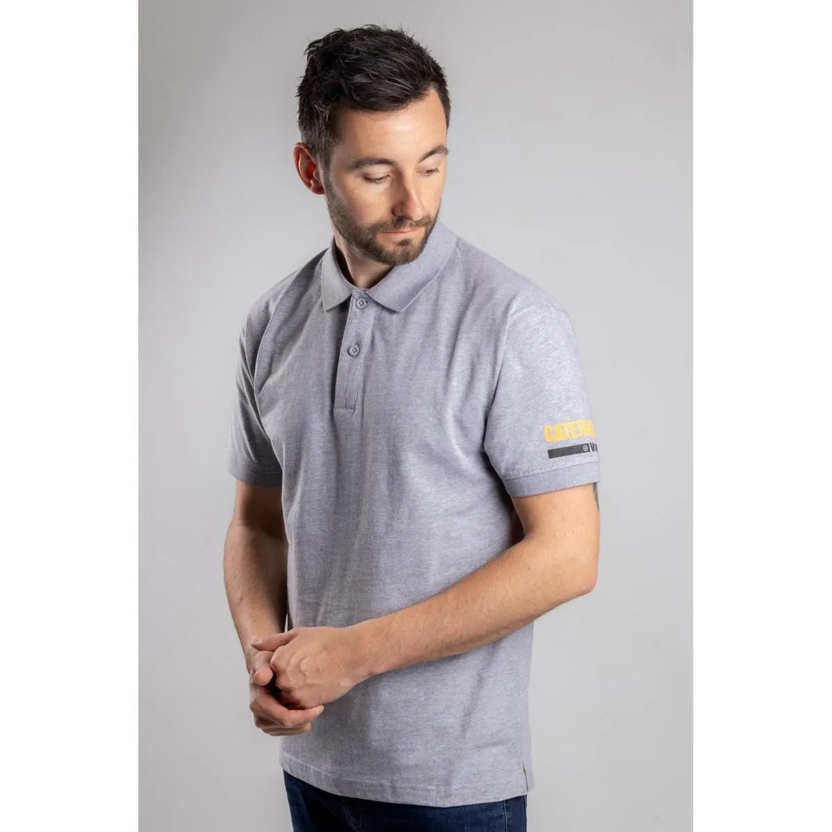 Caterpillar Essentials Polo Heather Grey