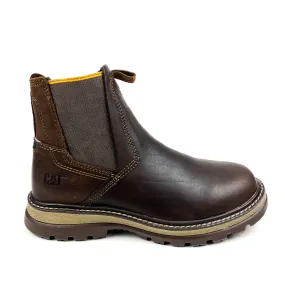 Caterpillar men's brown boots.