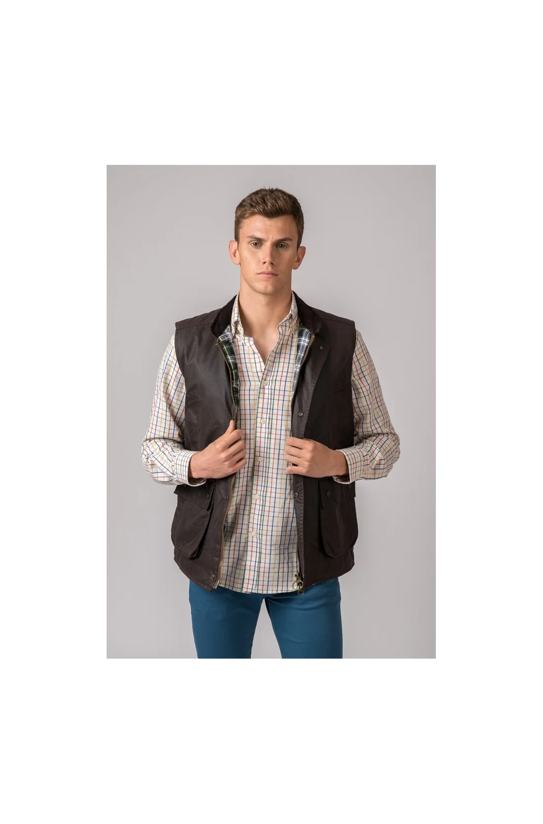 CHALECO ENC. YORK GILET MARRÓN