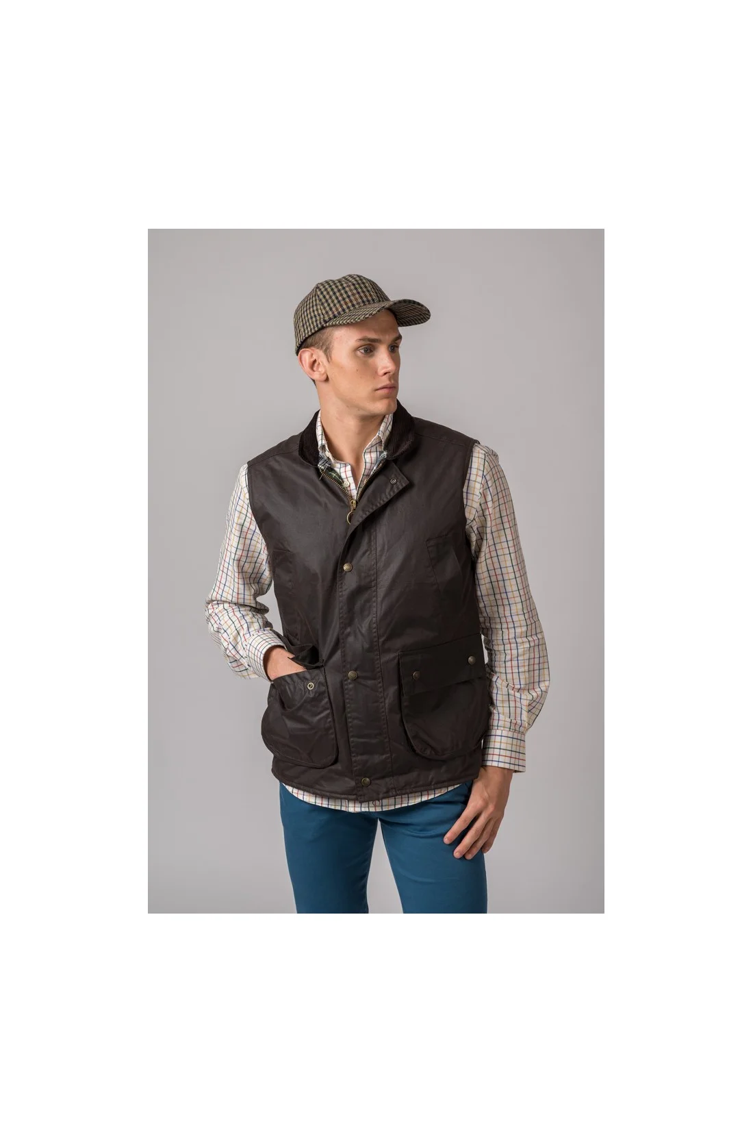 CHALECO ENC. YORK GILET MARRÓN