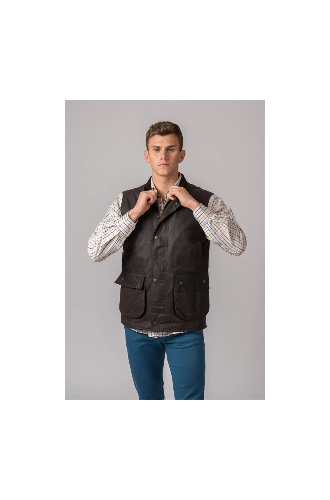 CHALECO ENC. YORK GILET MARRÓN