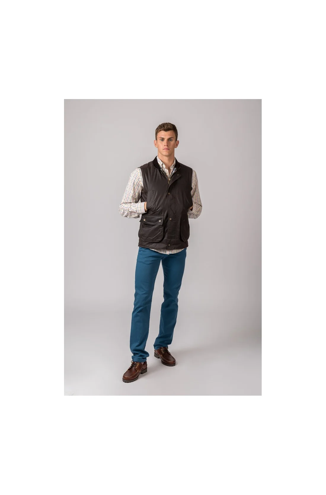 CHALECO ENC. YORK GILET MARRÓN