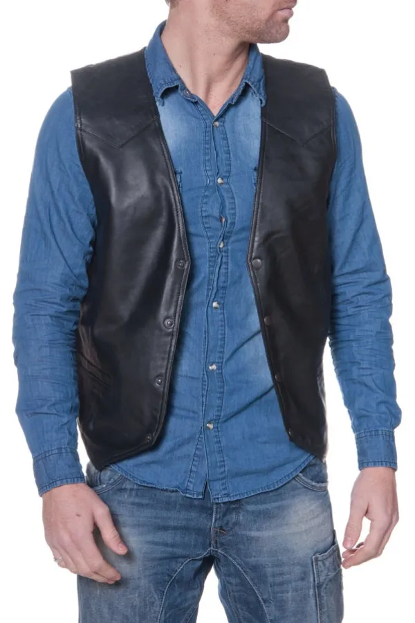 Chaleco Hombre Last Rebels Gilet Man 01 Ag Black