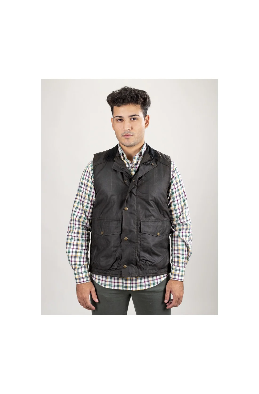 CHELSEA MENS TARTAN GILET