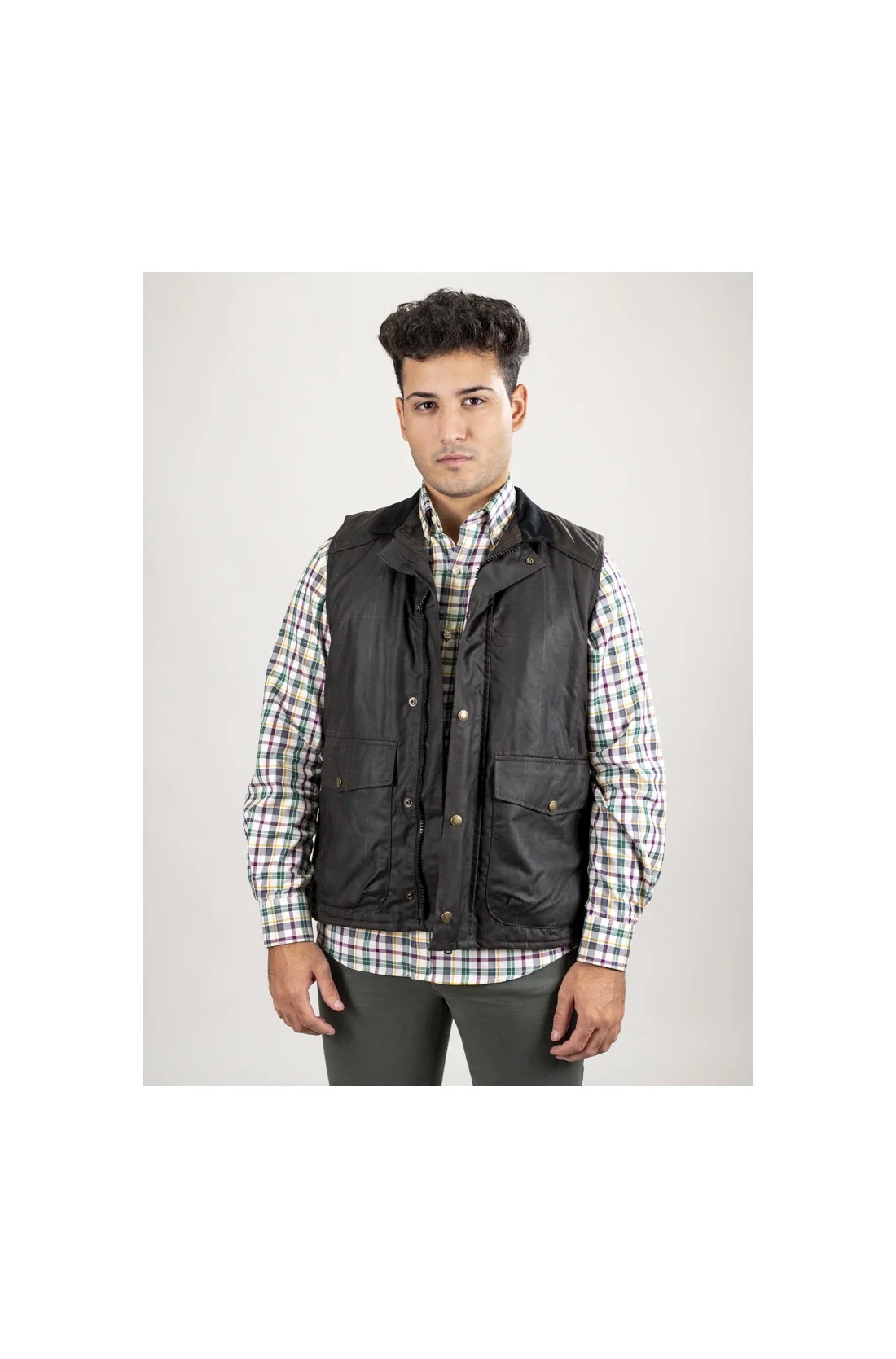 CHELSEA MENS TARTAN GILET