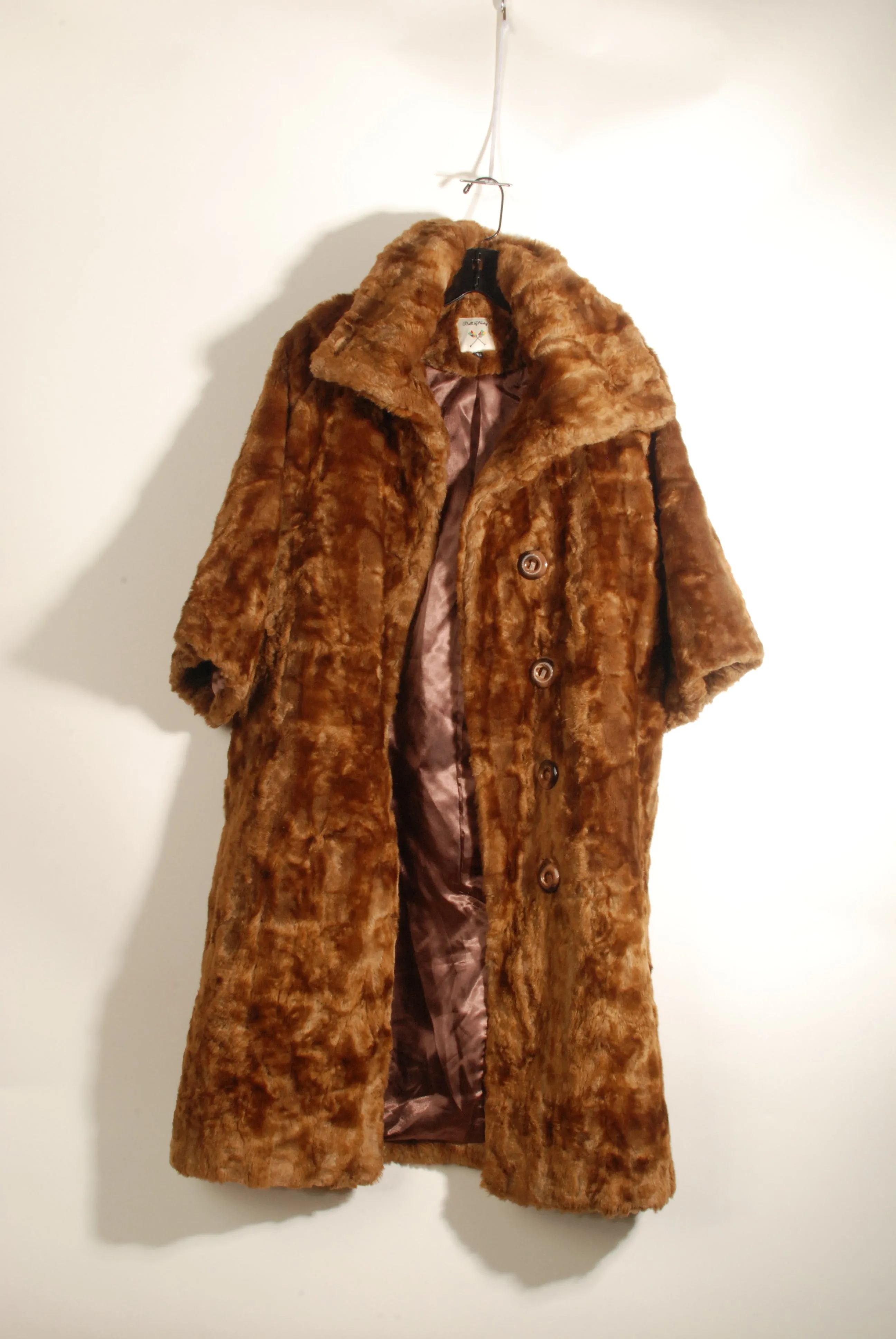 Chestnut Faux Fur Triangle Coat - X-Small - 2007