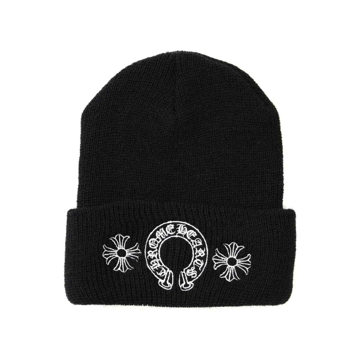 Chrome Heart Horse Shoe Beanie Black