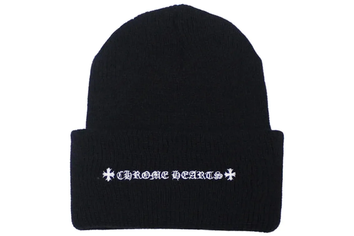 Chrome Hearts Black Cross Beanie