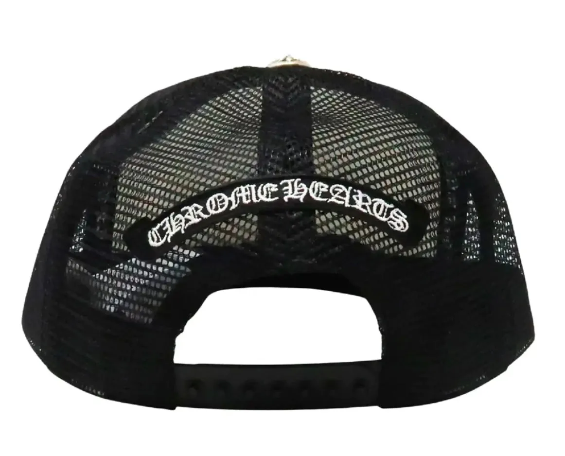 Chrome Hearts King Taco Trucker Hat White Black