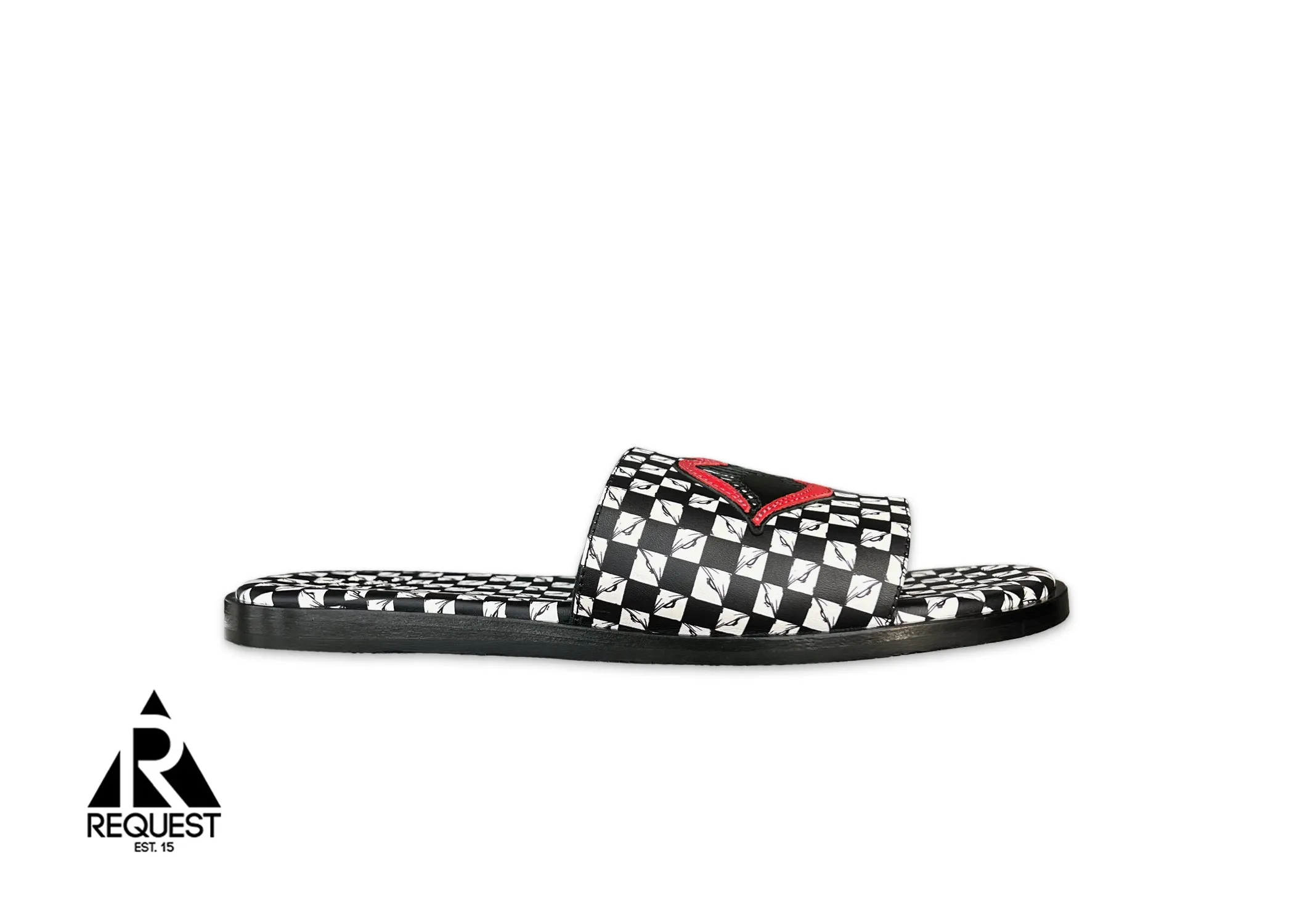 Chrome Hearts Matty Boy Chomper Slides - Black/White.