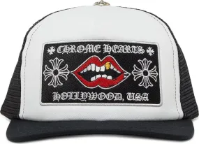 Chrome Hearts Trucker Hat White - Hollywood Chomper Truck Cap