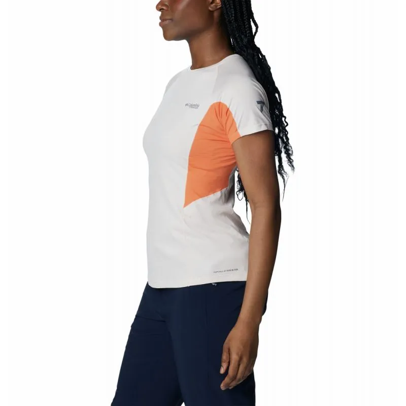 Columbia Camiseta Titan Pass™ Ice SS (melocotón, naranja) mujer