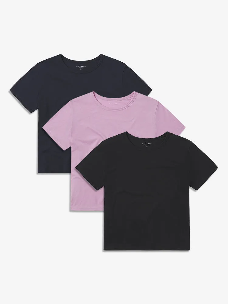 Cropped Fitted Crew Marcy Tee 3-Pack