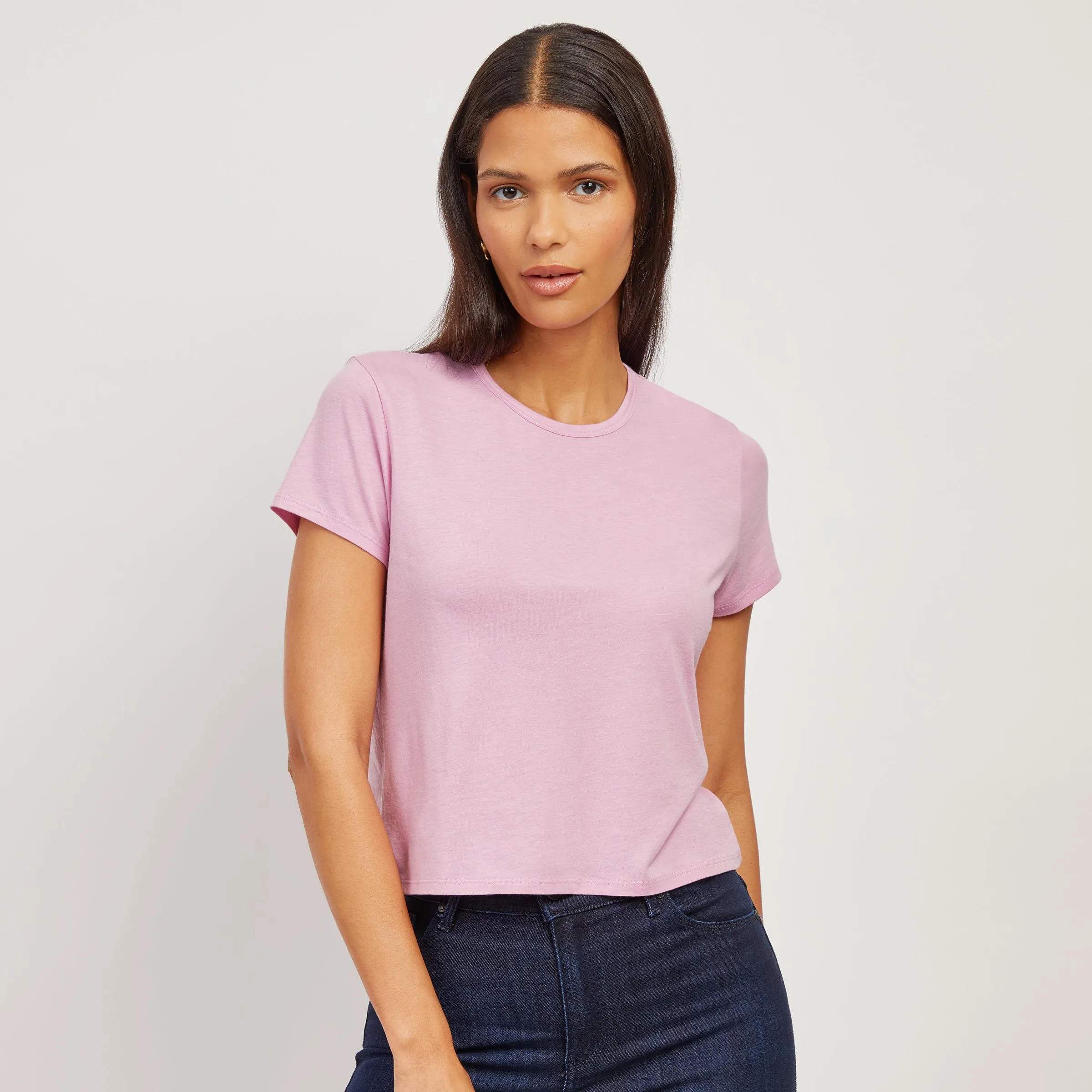 Cropped Fitted Crew Marcy Tee