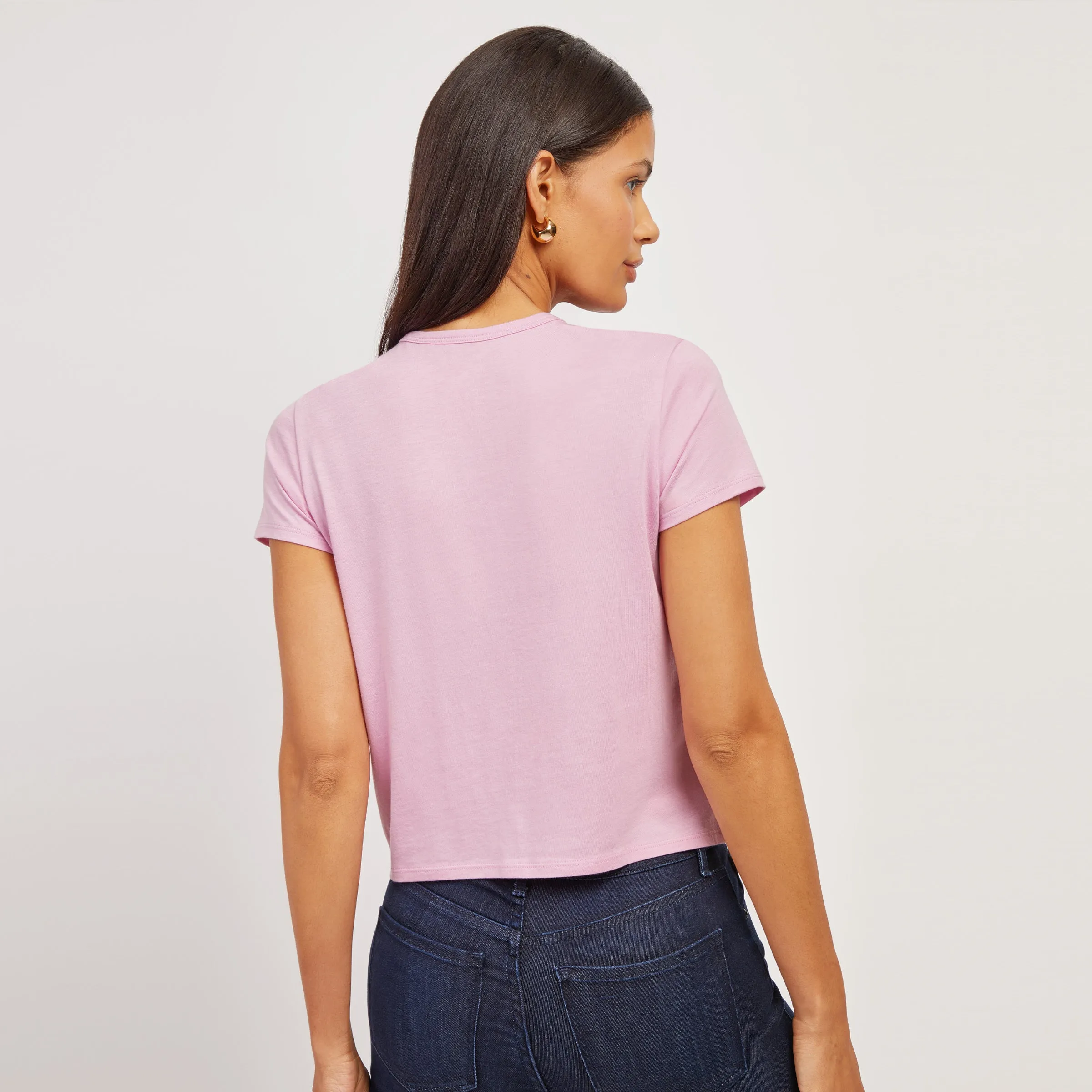 Cropped Fitted Crew Marcy Tee